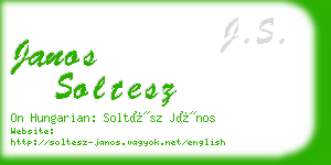 janos soltesz business card